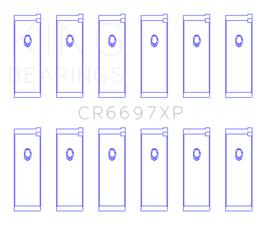 King Nissan RB25/RB26 (Size STDX) Performance Rod Bearing Set