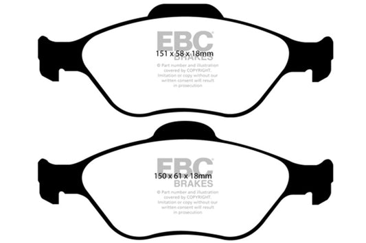 EBC 08+ Lotus 2-Eleven 1.8 Supercharged Greenstuff Front Brake Pads