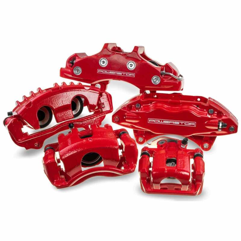 Power Stop 06-09 Pontiac Solstice Rear Red Calipers w/Brackets - Pair