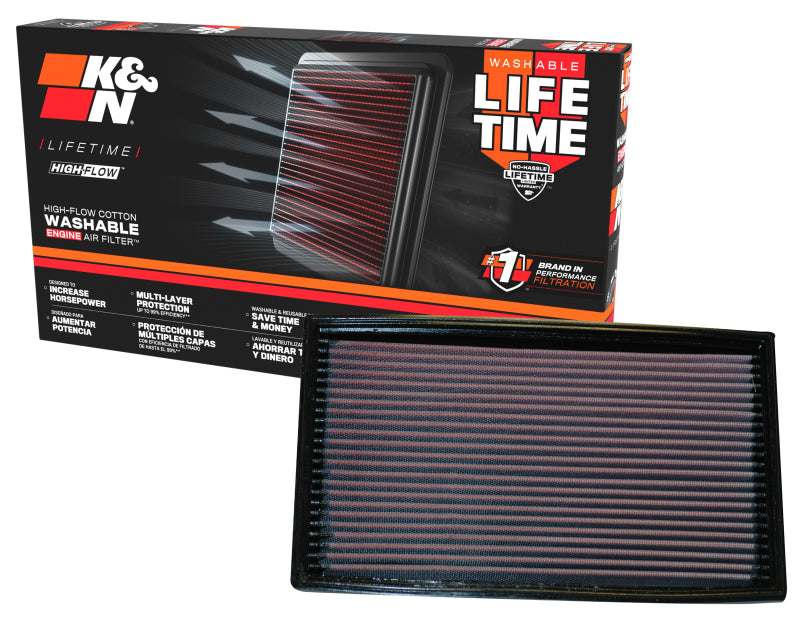K&N Replacement Air Filter JAGUAR XKR 4.0L-V8 SUPERCHARGED & XK8 4.0L-V8; 1998-2000