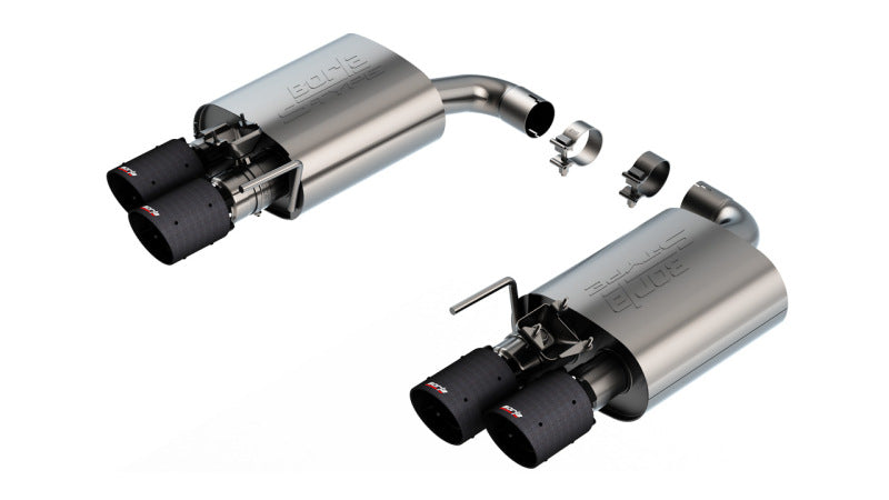 Borla 2024 Ford Mustang GT 5.0L V8 w/ Active Exhaust S-Type Axle-Back Exhaust System - Carbon Fiber