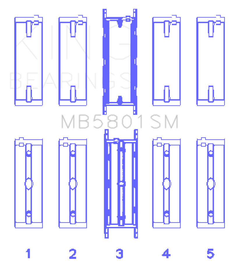 King BMW S63 Crankshaft Main Bearing Set