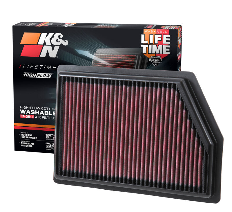 K&N Replacement Panel Air Filter for 2014 Jeep Cherokee 2.4L/3.2L