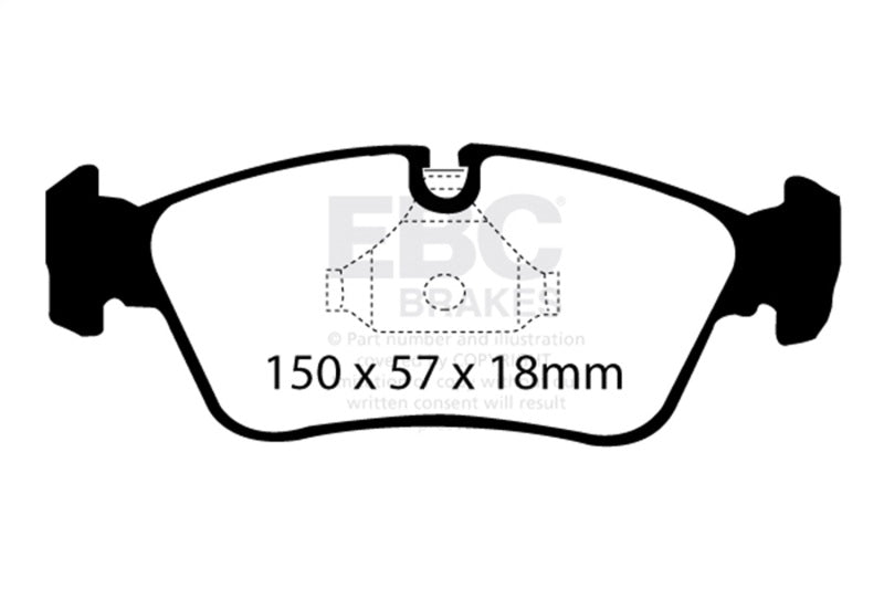 EBC 99-02 BMW Z3 2.5 Ultimax2 Front Brake Pads